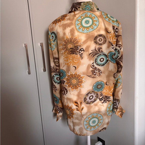 Vintage Mr. Max Paisley Button-Up Blouse Made in Canada - Picture 3 of 10